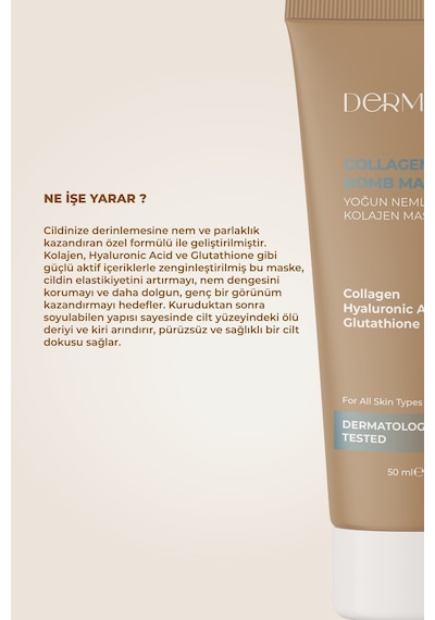 Dermoend Yoğun Nemlendirici Kolajen Maske Ve Tarak