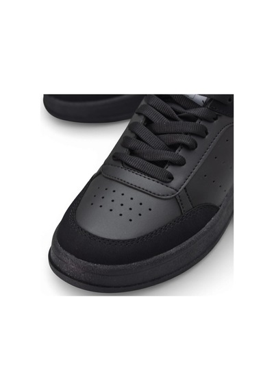 Papatay 1011 Hazır Taban Unisex Spor Ayakkabı Bağcıklı Rahat Sneaker Siyah