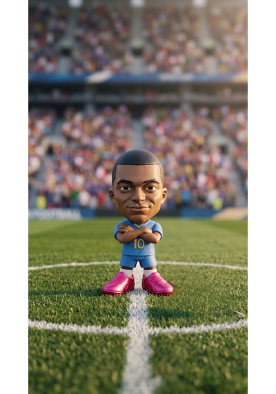 Kylian Mbappe 15 Cm Futbolcu Figürü - Özel Tasarım Dekoratif Masa Üstü Biblo Oyuncak