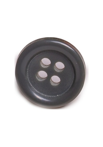 Polyester Düğme Füme 15mm 20 Adet