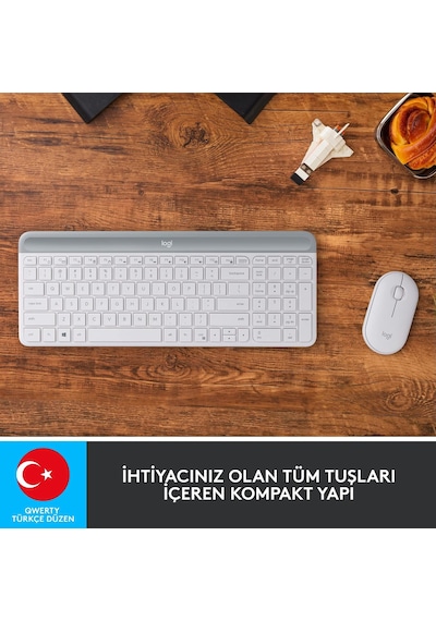 Mk470 Slim Combo Kablosuz Klavye Mouse Seti, 12 Fn Kısayolu İle Kompakt Klavye, Sağ Ve Sol Elle Kullanılabilir, 10 M Kullanım Mesafesi, Sessiz, Türkçe Q Klavye, Beyaz Diğer Mk470 Slim Combo Kablosuz Klavye Mouse Seti, 12 Fn Kısayolu İle Kompakt Klavye, Sağ Ve Sol Elle Kullanılabilir, 10 M Kullanım Mesafesi, Sessiz, Türkçe Q Klavye, Beyaz Diğer