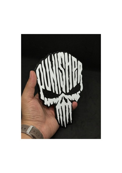 Punisher Logolu Standart Duvar Dekoru / Oyuncu Odası Aksesuarı