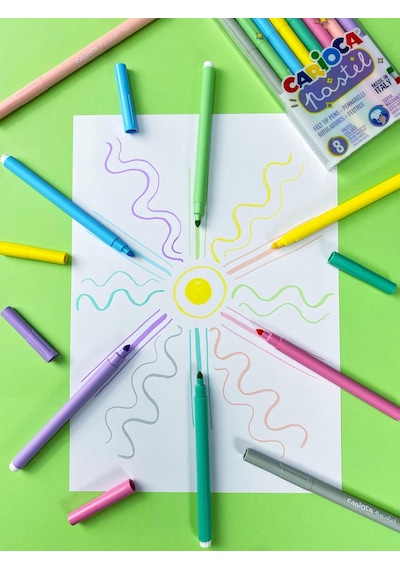 Carioca Pastel Süper Yıkanabilir 8 Li Keçeli Boya Kalemi 43032