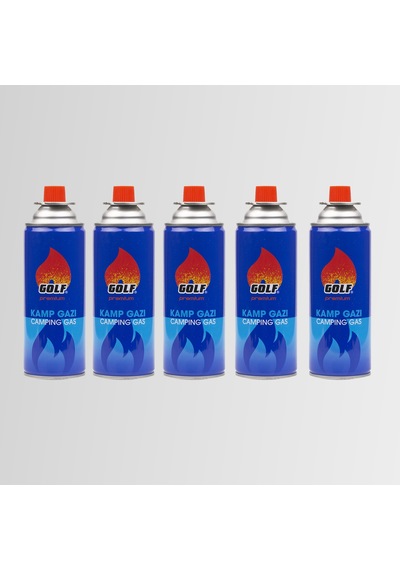 5 'li Set Golf Kamp Gazı Valfli Kartuş 227 Gr. Çok Renkli