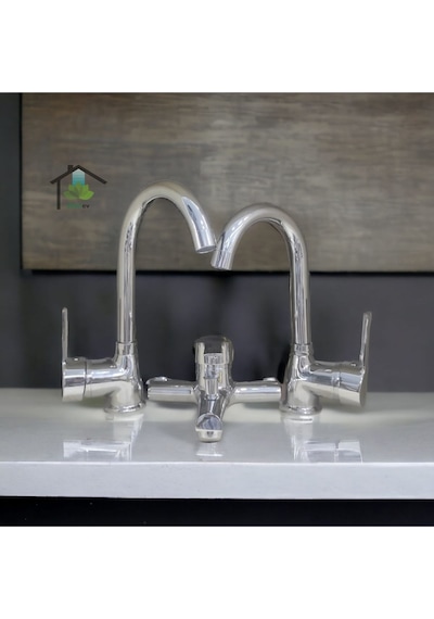 Mintev Krom Baston Borulu Komple Set Yerli Üretim Mutfak Evye Lavabo Banyo Bataryası KROM