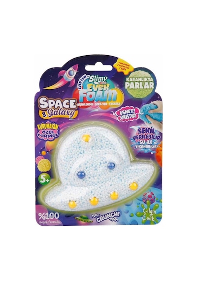 Slimy Ever Gece Parlayan Köpük Slime Ufo Mavi