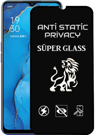 Oppo Reno 3 Tam Kaplayan Anti Statik Hayalet Süper Cam Ekran Koruyucu