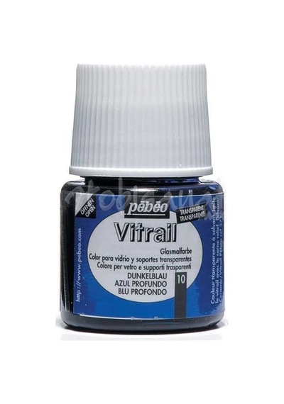 Pebeo Vitrail Şeffaf Cam Boyası 45 ML Lacivert 10