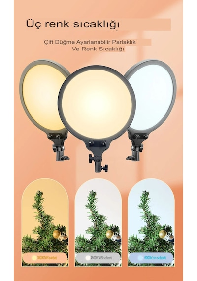 14 İnç Youtube Makyaj Canlı Akışı Video Fotoğrafçılığı Aydınlatma İçin Led Stüdyo Fotoğraf Panel