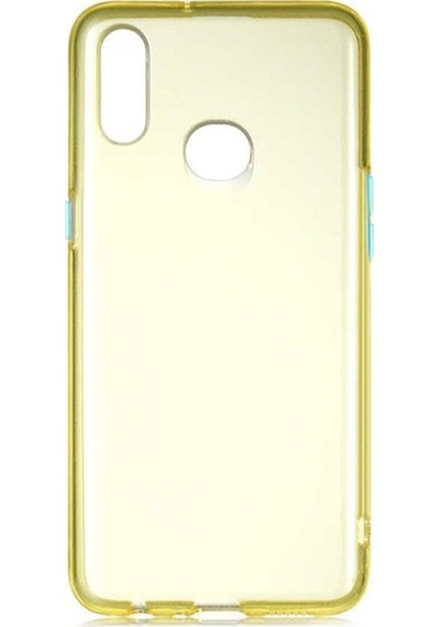 Samsung Uyumlu Galaxy A10s Kılıf Zore Bistro Kapak Sarı