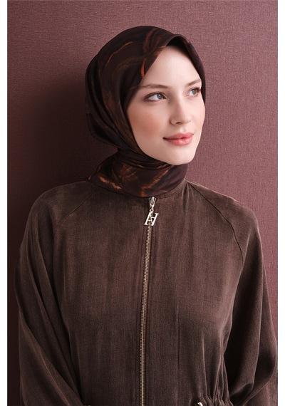 Armine Sura İpek Eşarp 2026-2027 - Sonbahar Kış-asm9602 Acı Kahve