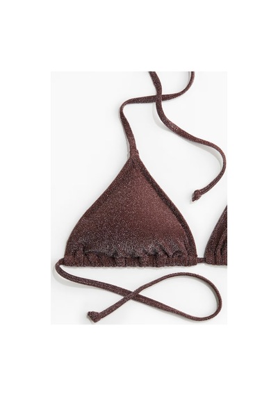 Lilly Espresso Sparkle Bikini Üstü Kahverengi Kahverengi
