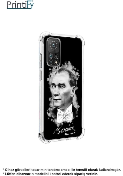 Samsung Galaxy A26 İle Uyumlu Atatürk Baskılı Şeffaf Köşe Korumalı Antişok Kılıf