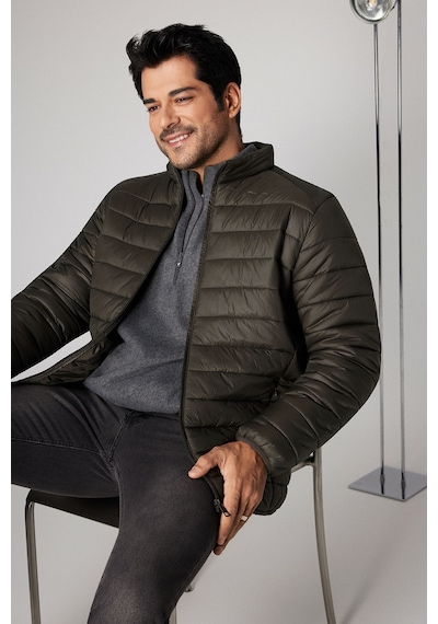 Ac&Co / Altınyıldız Classics Standart Fit Normal Kesim Dik Yaka Erkek Mont Haki
