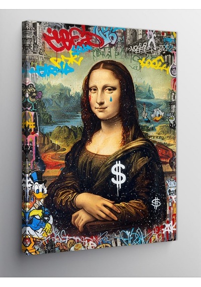Kanvas Tablo Dolar Mona Lisa 50cmx70cm