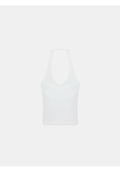 Dilvin 21052 Halter Yaka Top-ekru Ekru