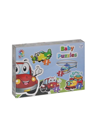 Lcbyb003 Laço Kids Baby Puzzles - Taşıtlar / 2+2+3+4 Parça Puzzle / +1 Yaş Standart