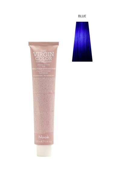 Nook Virgin Color Profesyonel Saç Boyası 100ml-mavi Yoğunlaştırıcı/turunculuk Silici Mavi Modulator-mavi