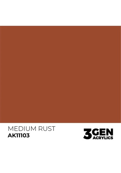 Ak Interactive 11103, 17 Ml. 3gen Medium Rust Maket Boyası Standart