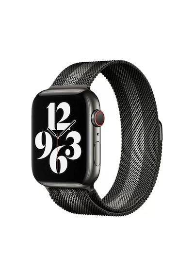 Newface Apple Watch 38mm Metal Mıknatıslı Kordon - Siyah-beyaz