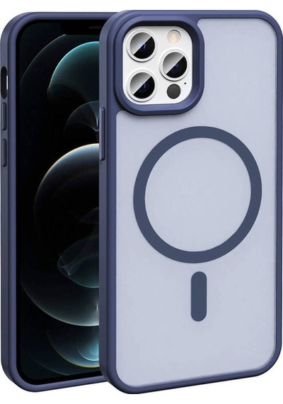 Apple Uyumlu iPhone 12 Pro Kılıf Magsafe Şarj Özellikli Mat Arka Yüzey Z
