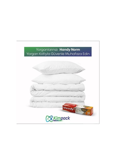 Handy Vakumsuz Şeffaf Yorgan Yastık Battaniye Nevresim Kılıfı Poşeti Torbası - 10 Adetlik 1 Kutu 0