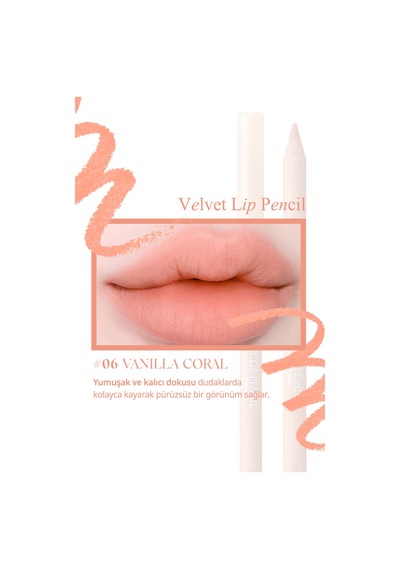 Clio Velvet Lip Pencil Set 06 Vanilla Coral