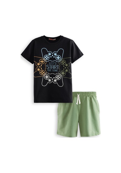 Denokids Start Game Erkek Çocuk T-shirt Şort Takım Renkli Çok Renkli Denokids Start Game Erkek Çocuk T-shirt Şort Takım Renkli Çok Renkli