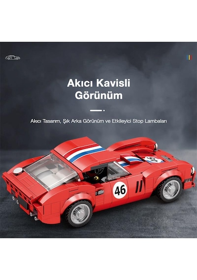 Reobrix Creator 813 Ferrari 250 Gto Spor Araba Yaratıcı Yapı Blok Seti Building Blocks - 320 Parça