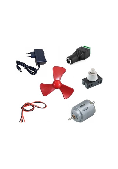 Adaptörlü Motor Pervane Anahtar Klemens Soketli Elektrik Deney Seti - Öğrenci Elektrik Devresi