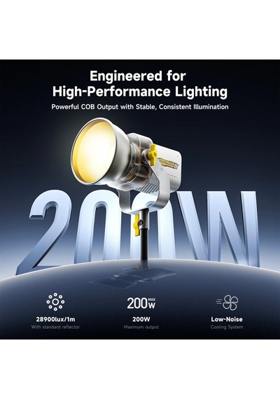 Photoolex Lıght Cone Iı 200w Cob App Kontrollü Profesyonel Stüdyo Video Işığı - Ls-196-03