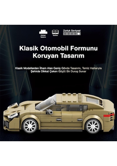 Reobrix Creator 821 Porsche Panamera Spor Araba Yaratıcı Yapı Blok Seti Building Blocks - 324 Parça