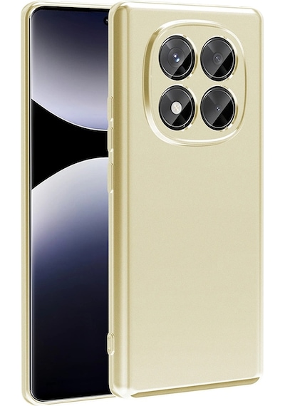 Xiaomi Redmi Note 14 Pro 4g Kılıf Zore Premier Silikon Kapak Gold
