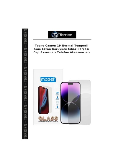 Tecno Camon 19 Normal Temperli Cam Ekran Koruyucu Cihaz Parçası Cep Aksesuarı Telefon Aksesuarları