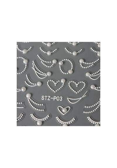 Nailist Fransız İnci Yapışkanlı Tırnak Sticker Nailart Tırnak Dövmesi No.3