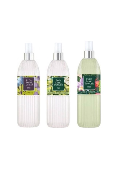 Eyüp Sabri Tuncer Lavanta + Ayvalık Zeytin Çiçeği + Yağmur Ormanları Sprey Kolonya 3 x 150 ML