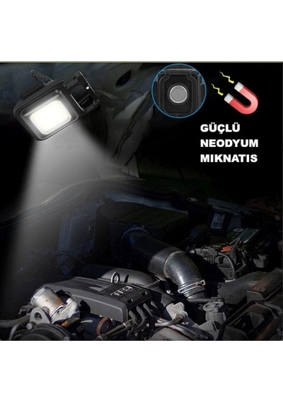 Led Işıklı Flash Özellikli 4 Modlu Anahtarlık El Feneri Çokrenkli