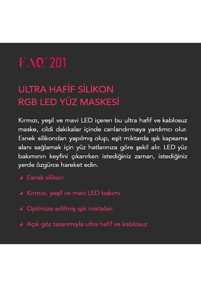 Foreo Faq 201 Silikon Led Yüz Maskesi