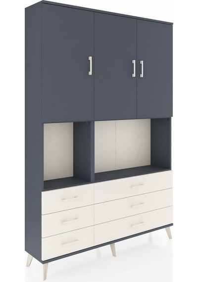 Arges Dolap 6 Raflı 6 Çekmeceli 3 Kapaklı 132x30x195 Antrasit-antrasit/aytaşı Antrasıt/aytası Arges Dolap 6 Raflı 6 Çekmeceli 3 Kapaklı 132x30x195 Antrasit-antrasit/aytaşı Antrasıt/aytası