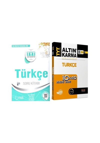 Palme Tyt Türkçe Soru Bankası Ve Altın Karma Deneme Seti 2 Kitap