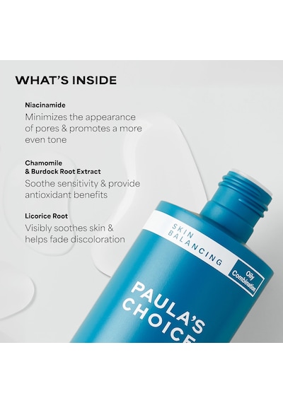 Paula's Choice Skın Balancıng Pore-reducing Face Toner With Niacinamide, For Oily Skin & Combination, Minimizes Large Pores, Controls Oil & Shine, Hydrates & Replenishes Paula's Choice Skın Balancıng Pore-reducing Face Toner With Niacinamide, For Oily Skin & Combination, Minimizes Large Pores, Controls Oil & Shine, Hydrates & Replenishes