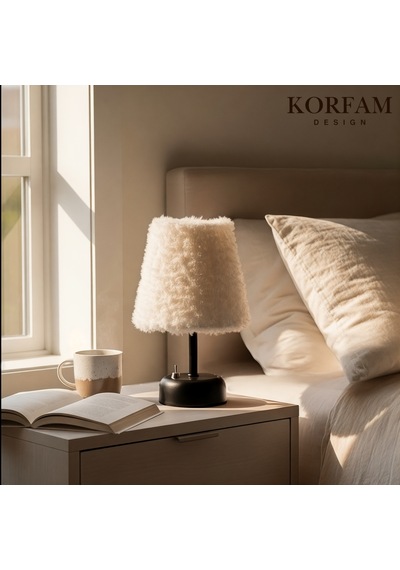 Beyaz Peluş Pilli Masa & Gece Lambası Çok Renkli 89700181