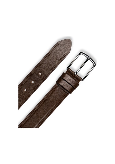 Mft Leather Hakiki Deri Erkek Kemer Çift Dikişli, 4cm, Kahve 8791 Kahve