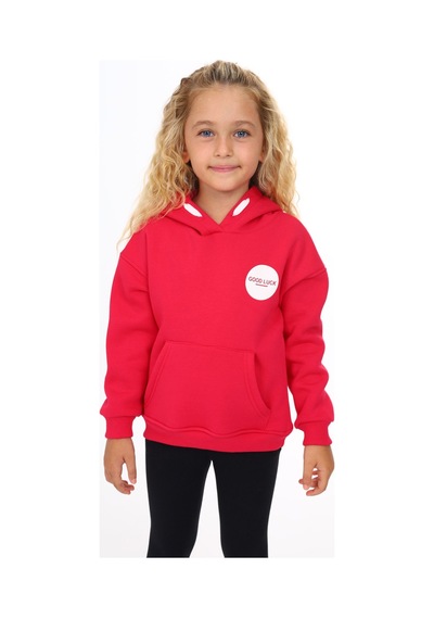 Toontoy Kız Çocuk Baskılı Sweatshirt Koyu Fuşya