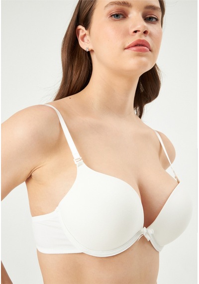 Eros Ekru Ersk130 Lilyum Kulaklı Double Push-up Tek Sütyen