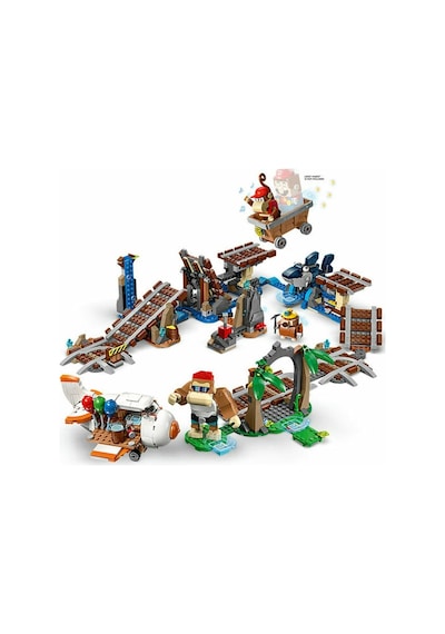 Lego 71425 Super Mario Diddy Kong'un Maden Arabası Ek Macera Set 1157 Parça