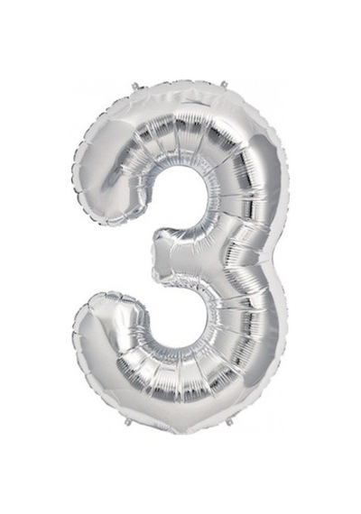 Brokoli Home 3 Numara Folyo Gümüş Balon 100cm 40inç Helyuma Uygu Karışık Renkli