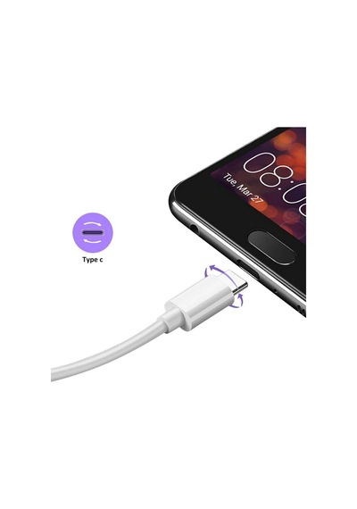 Huawei P40 Uyumlu Cep Telefonu Type C Hızlı Şarj Cihazı K