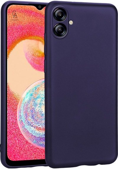 Samsung Galaxy A07 İle Uyumlu Kılıf Soft Yumuşak Telefon Kılıfı Ve Temperli Cam Ekran Koruyucu Lacivert