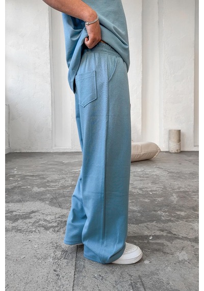Bebe Mavisi Cozy Premium Basic Baggy Eşofman Bebe Mavisi